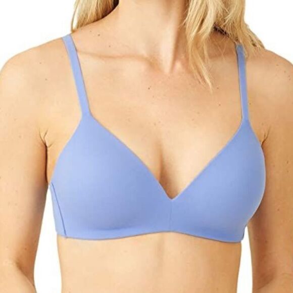 Wacoal How Perfect Soft Cup Wireless Blue Bra 852189 Size  32DD - Picture 1 of 4